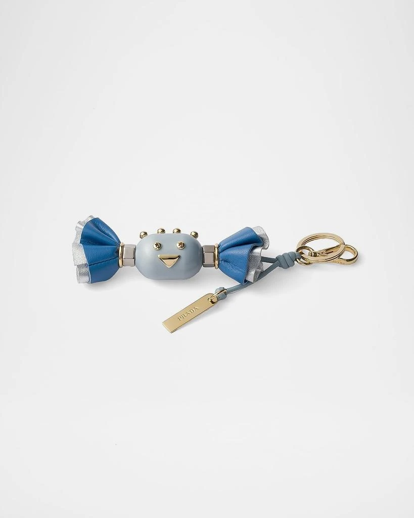 Prada Candy Plexiglas and Leather Key Ring Charm