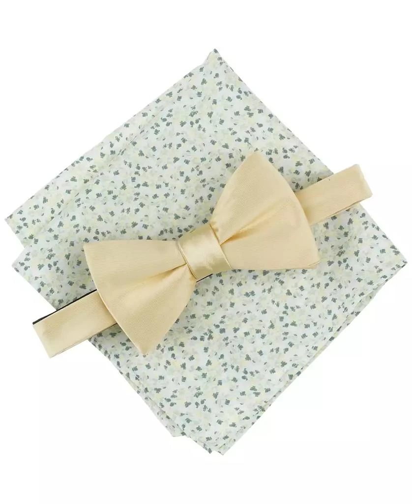 Bar III Men's Solid Bow Tie & Pocket Square Set, Exclusively at Macy's 1