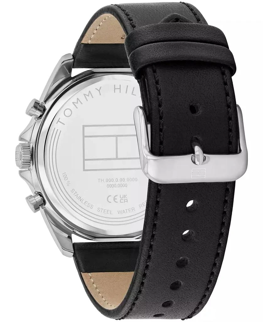 Tommy Hilfiger Men's Black Leather Watch 43.5mm 3
