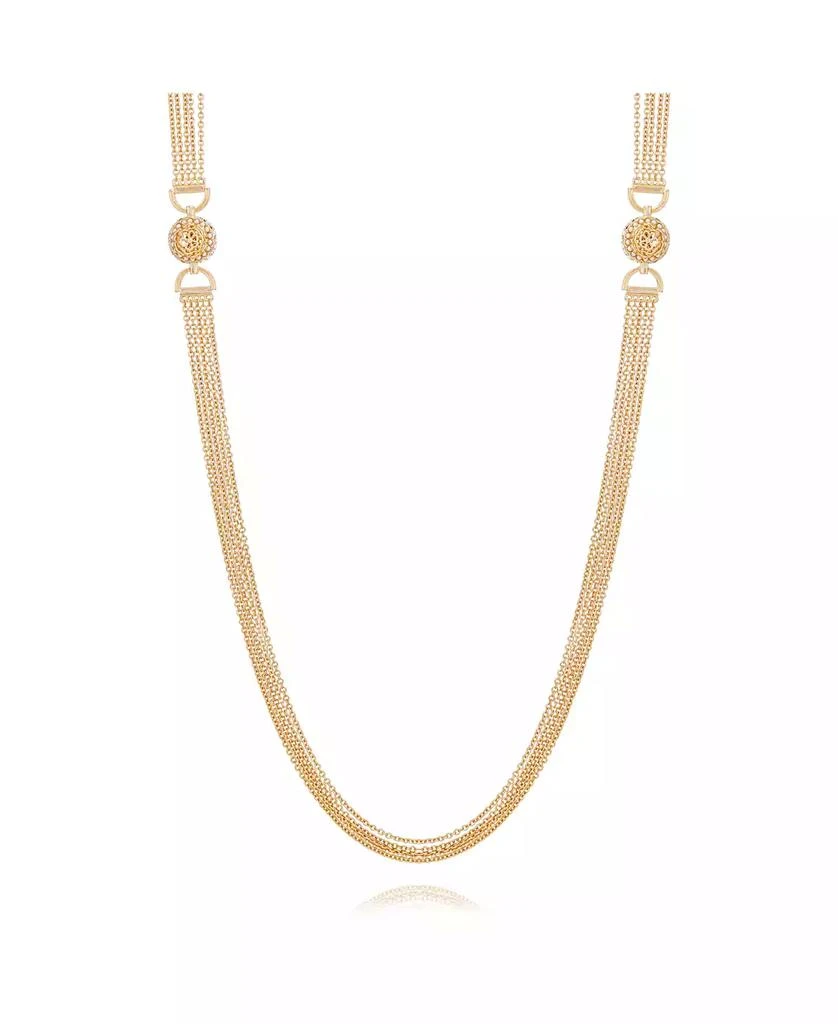 GUESS Gold-Tone Played Layered Chain Necklace 2