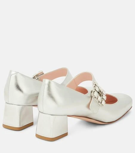 Roger Vivier Très Vivier metallic leather Mary Jane pumps 3