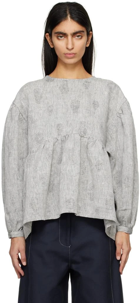 Henrik Vibskov Gray Bowl Blouse 1