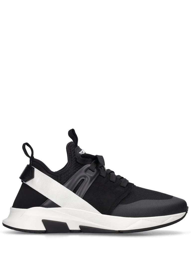 Tom Ford Alcantara Tech & Leather Low Sneakers 1