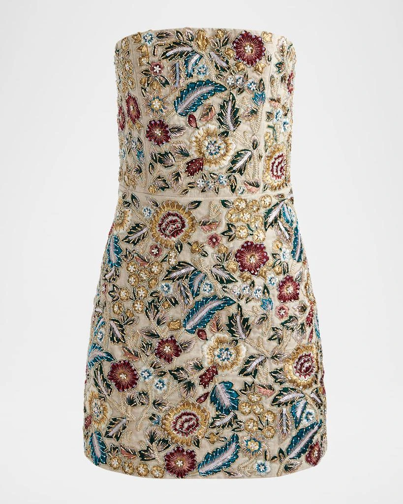 Alice + Olivia Velia Embellished Strapless Mini Gown 1