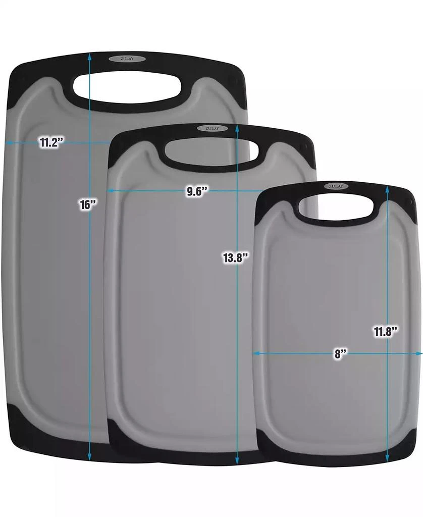 Zulay Kitchen 3 Piece Set Non-Slip Kitchen Cutting Boards with Juice Groove – Cutting Board Set 7