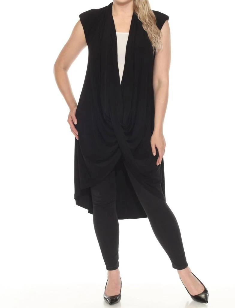 JOSEPH RIBKOFF Joseph Ribkoff - Cap Sleeve Longline Cover Up Top