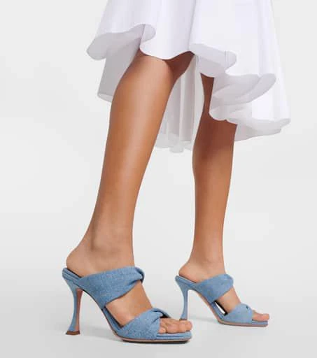 Aquazzura Twist denim mules 4