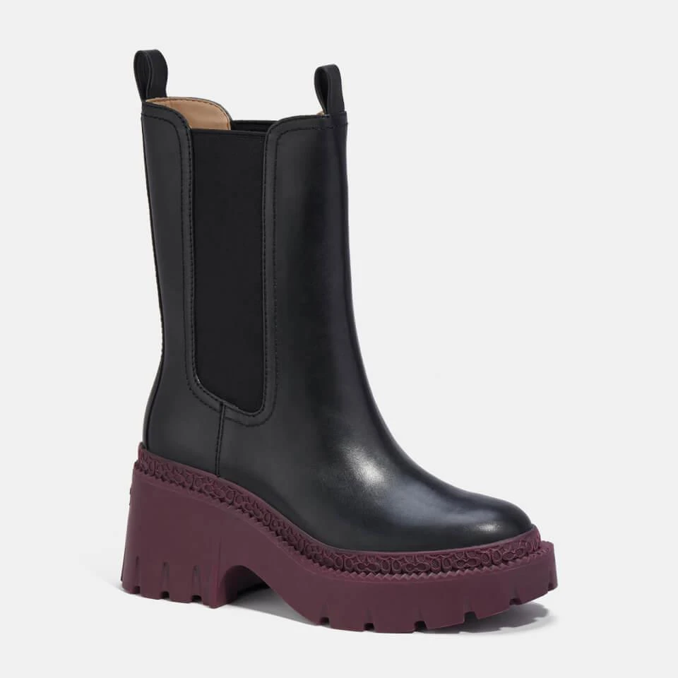 Coach COACH ALEXA LEATHER HEELED CHELSEA BOOTS 3