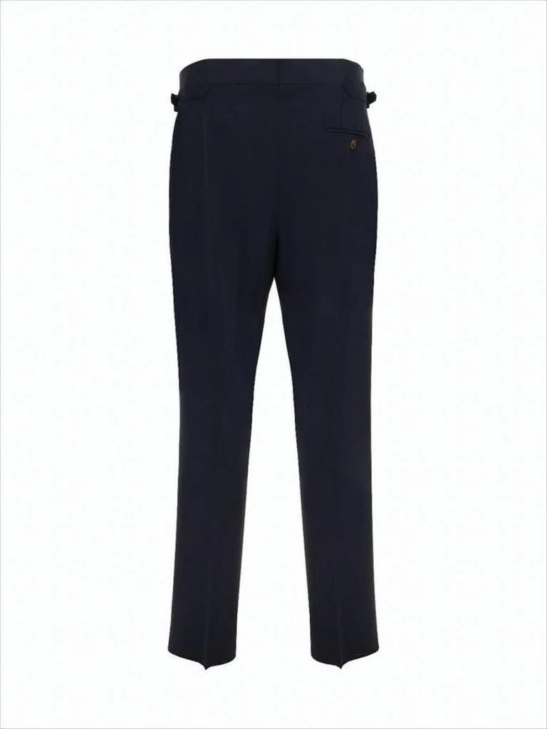 Vivienne Westwood Tailored Blue Wool Suit Pants with Side Adjusters 2