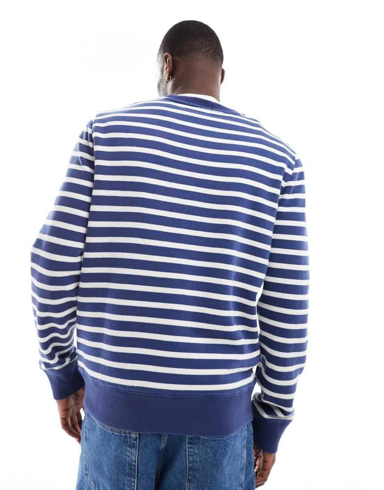 Ralph Lauren Polo Ralph Lauren hemingway bear print stripe sweatshirt in navy/white 3