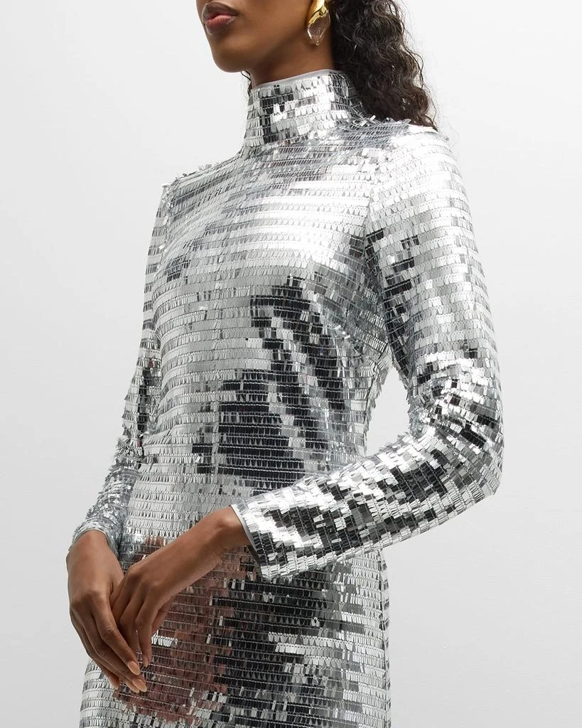Simon Miller Sequin Sculpty High-Collar Maxi Dress 6