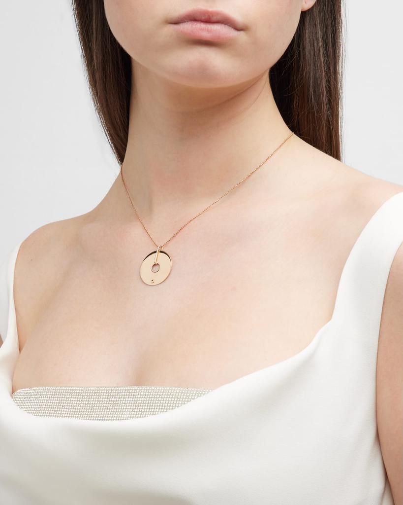 Ginette NY 18K Rose Gold Donut On Chain Necklace
