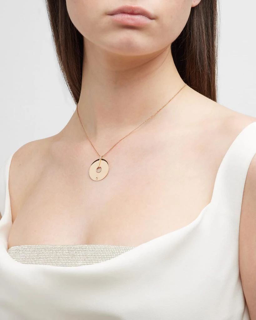 Ginette NY 18K Rose Gold Donut On Chain Necklace 2