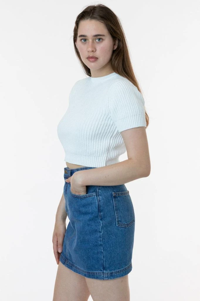 Los Angeles Apparel RDNW33 - Denim High Waist Pencil Skirt 6