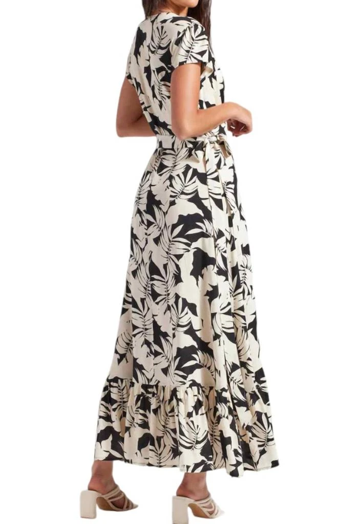Tribal Short Sleeve Wrap Up Print Maxi Dress In Wailea 2