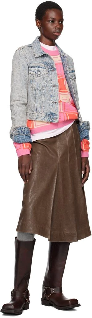 Acne Studios Blue Rose Monogram Denim Jacket 4