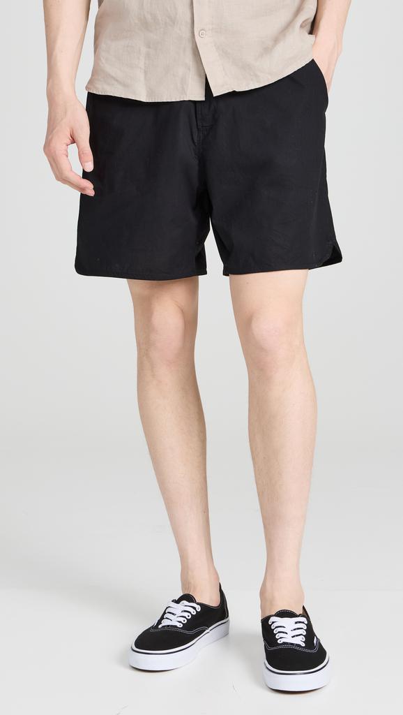 Officine Générale Dony Shorts Piece Dyed Cotton Poplin 6.25"