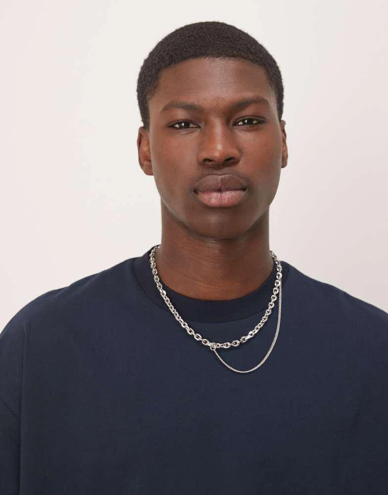 ASOS ASOS DESIGN boxy oversized t-shirt with back city graphic in navy 2