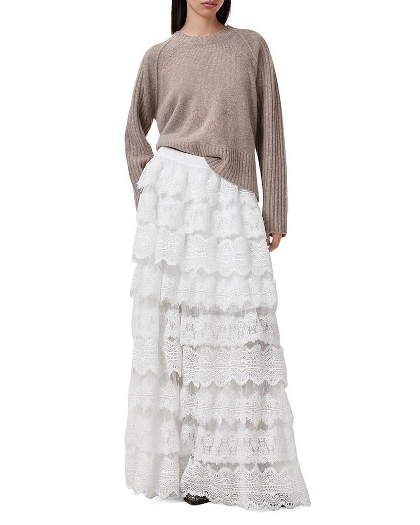 ALL SAINTS Lizi Lace Tiered Maxi Skirt 6