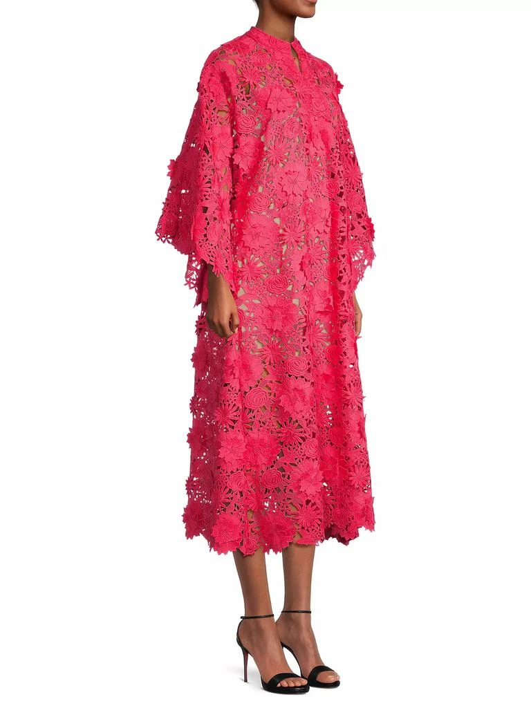 La Vie Style House Floral-Lace Caftan Midi-Dress 4