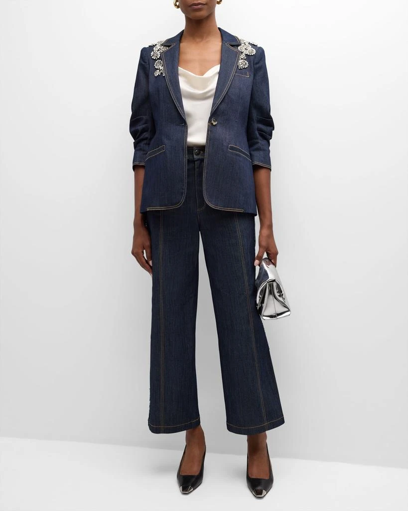 Cinq a Sept Francine Cropped Bootcut Denim Pants 3