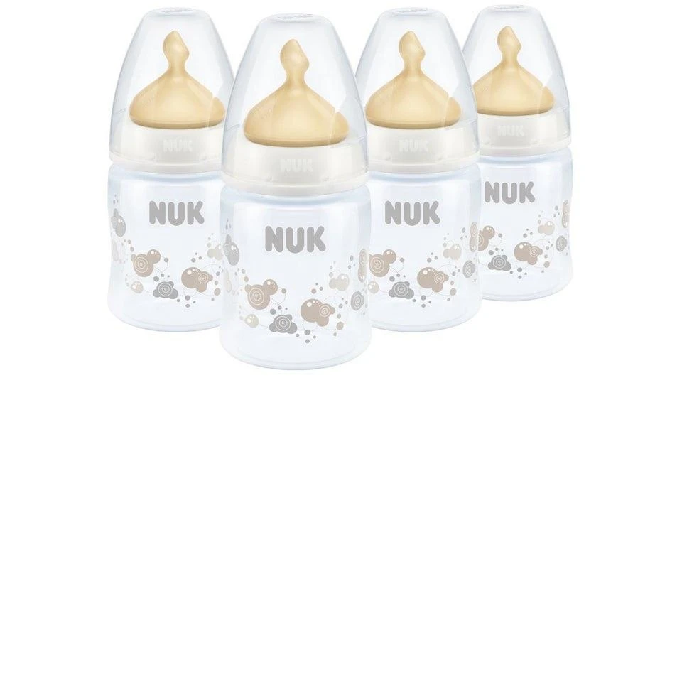 NUK NUK - First Choice + Temperature Control 150ml Bottles with Latex Teats 4 Pack 1