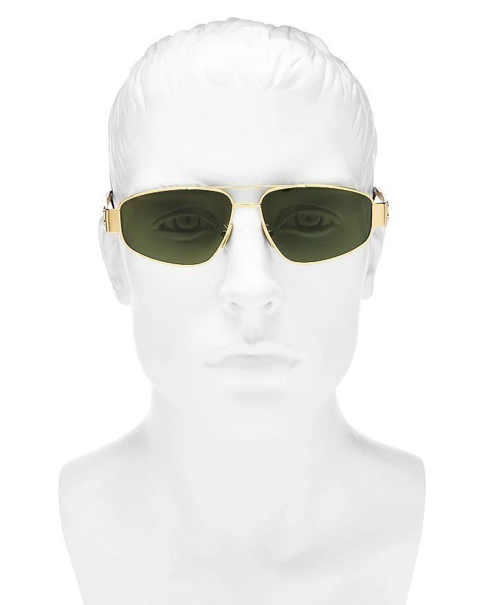 Celine Metal Triomphe Pilot Sunglasses, 57mm 3