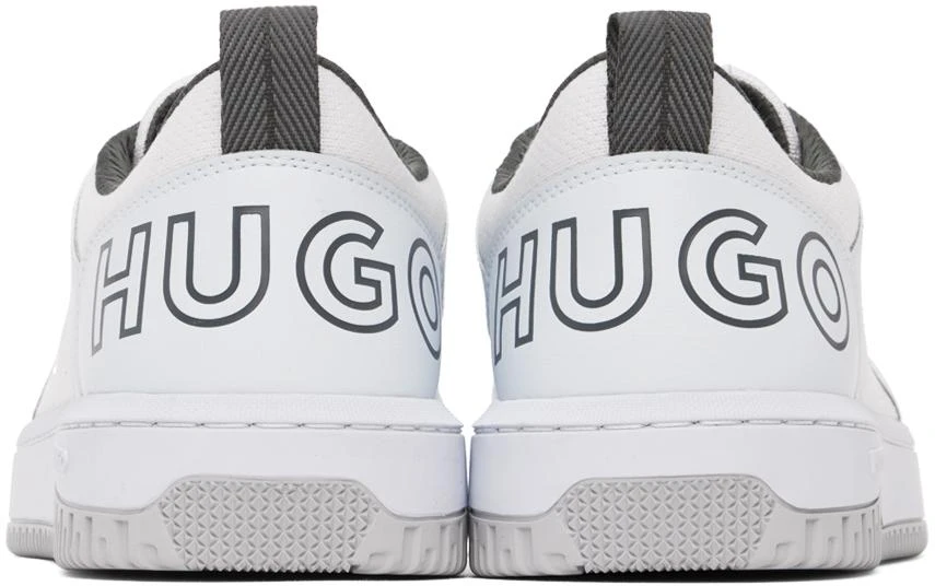 Hugo Boss Off-White Mixed-Material Sneakers 2