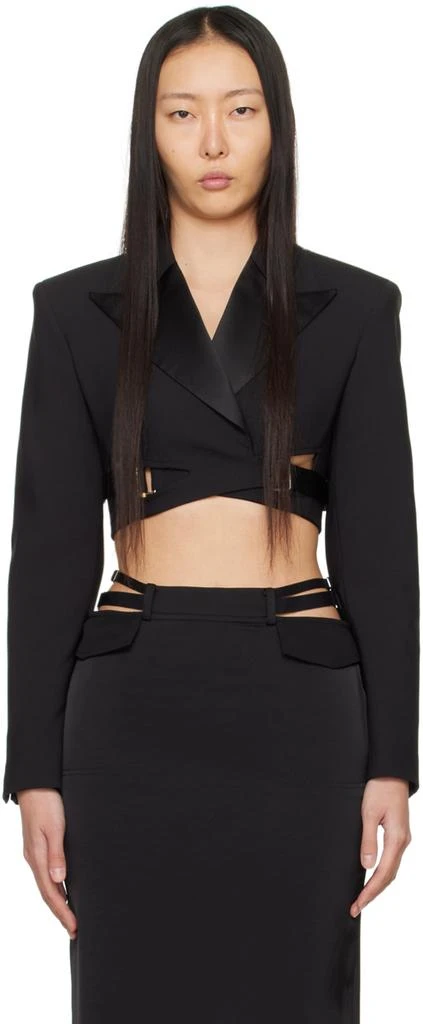 Dion Lee Black Interlock Tuxedo Blazer 1