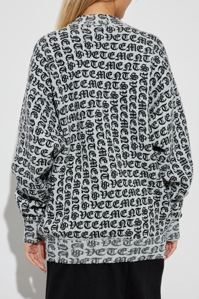 Vetements Vetements Logo Detailed Knit Sweater 3