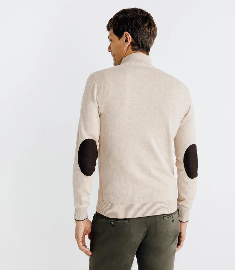 预计3周后发货 IZAC Pull Col Montant Zippé Beige 4