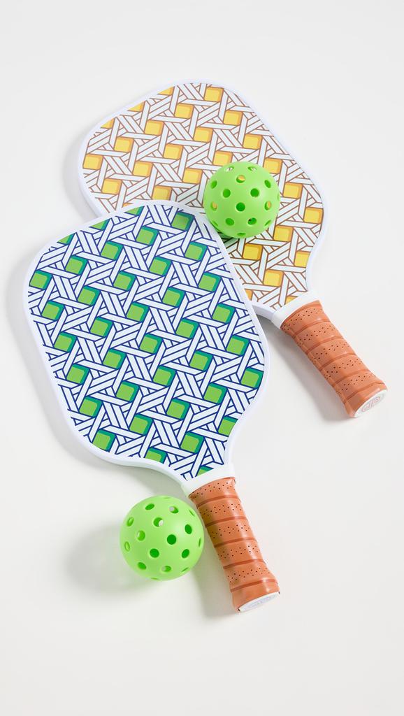 Jonathan Adler Basketweave Pickleball Set