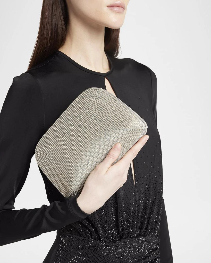 Giorgio Armani La Prima Rhinestone Satin Clutch Bag 2