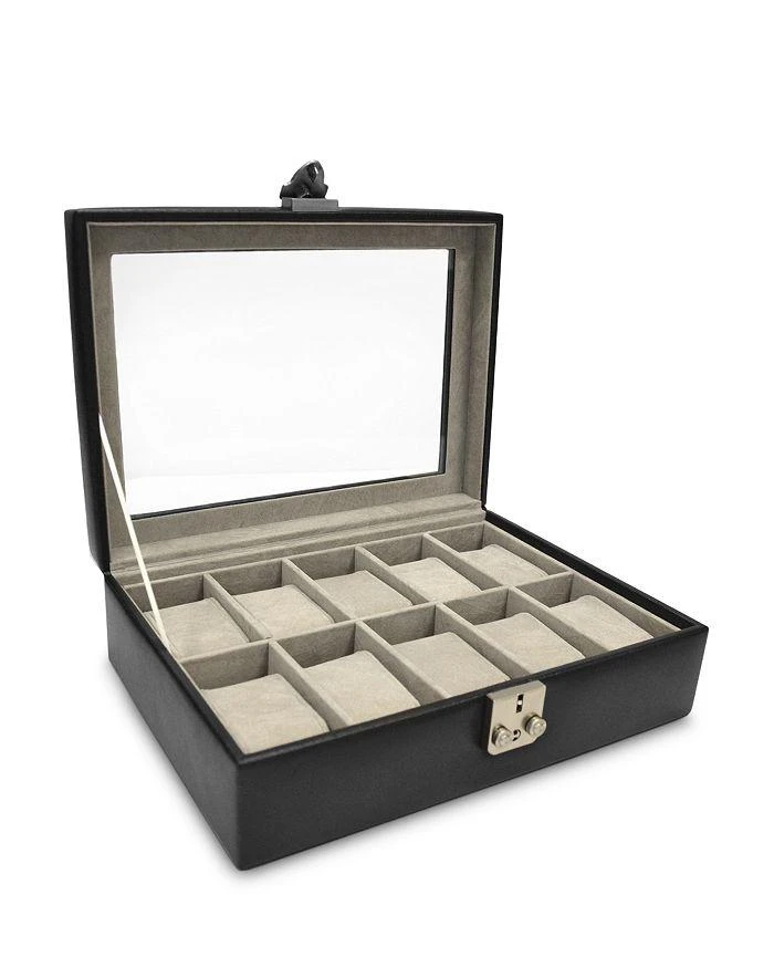ROYCE New York Ten-Slot Leather Watch Box 1