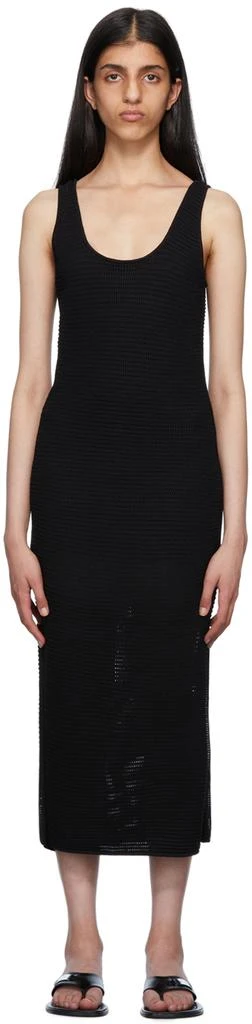 FRAME Black Crochet Midi Dress 1