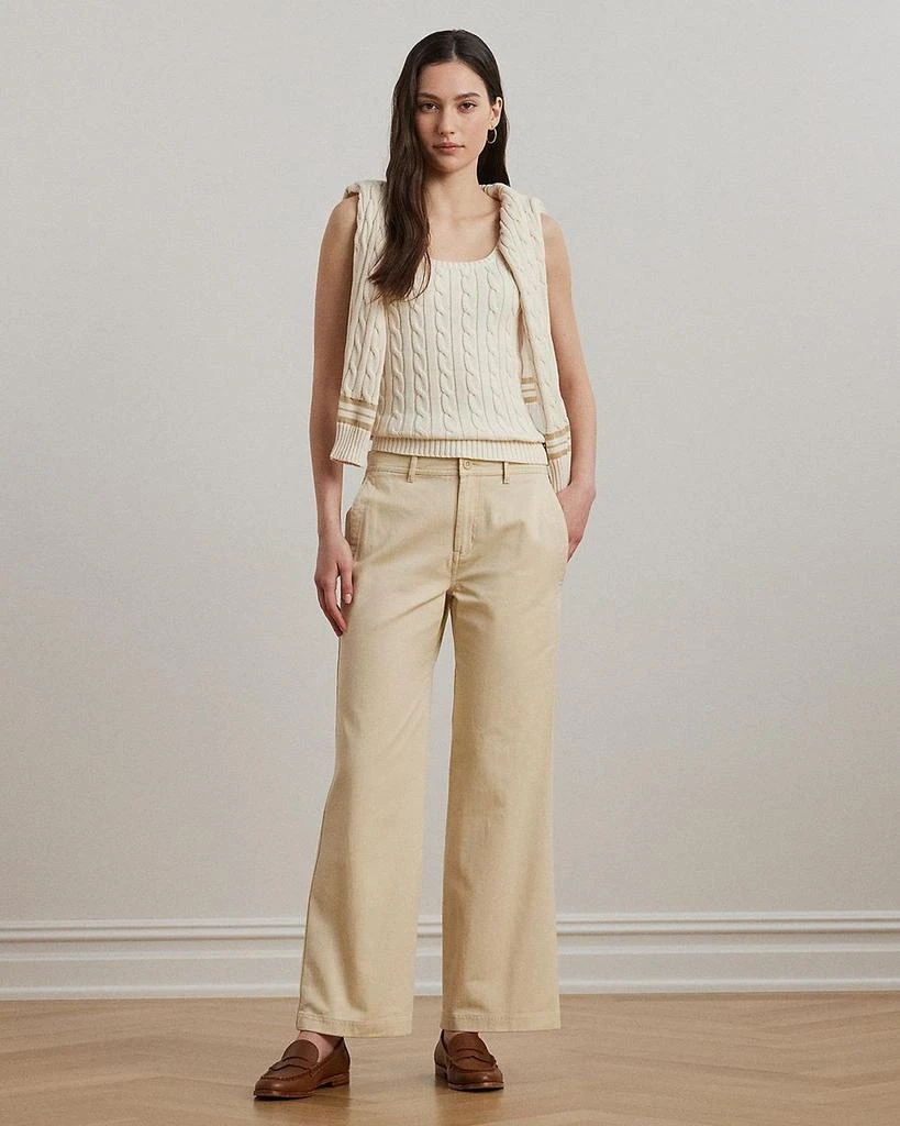 Ralph Lauren Cotton Twill Wide Leg Pants 2