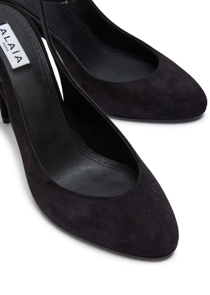Alaïa Decollete 90 suede slingback pumps 3