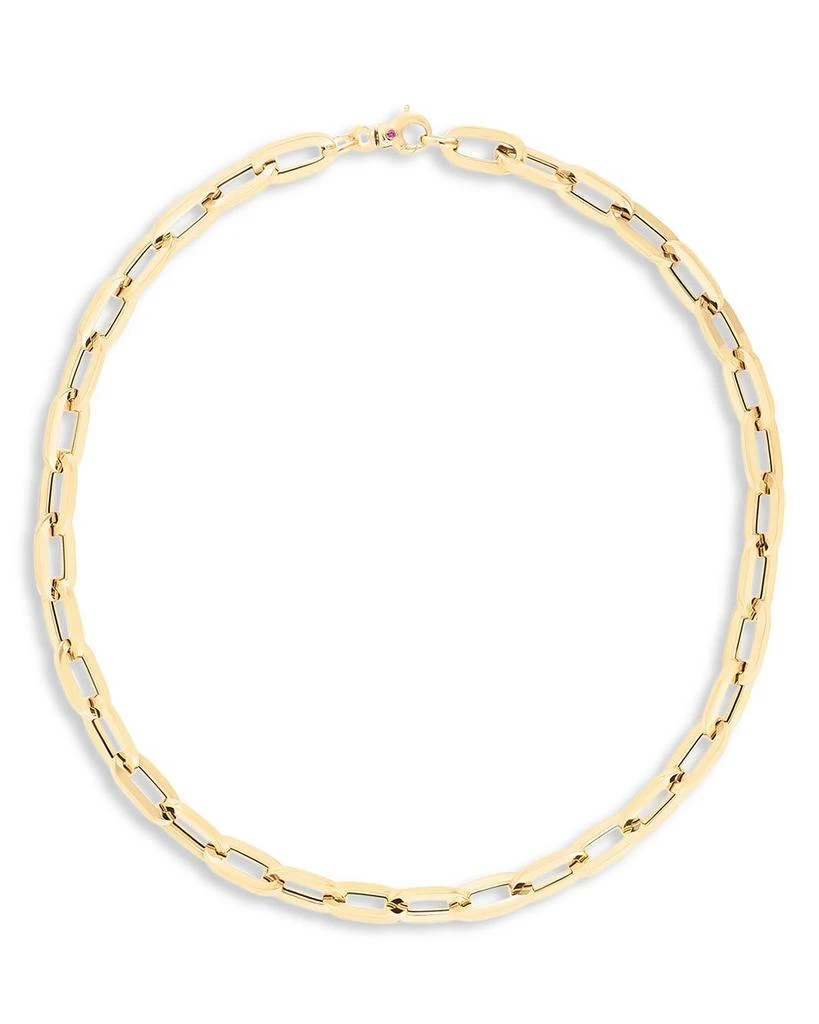 Roberto Coin 18K Yellow Gold Classic Oro Paperclip Link Collar Necklace, 17" 1