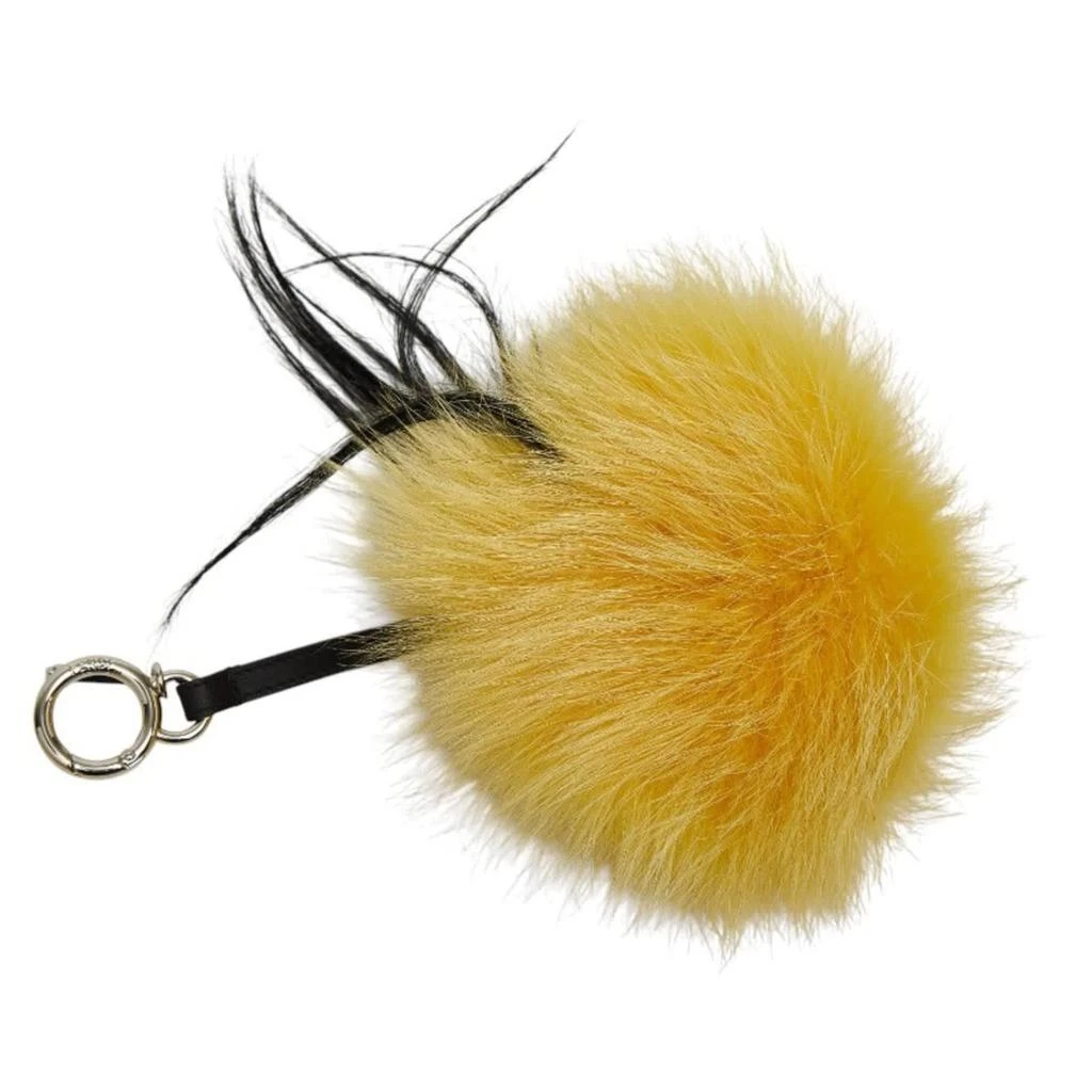 Fendi yellow Fur Leather Keyring (Pre-Owned) 2