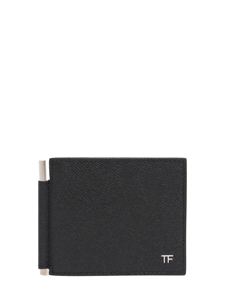 Tom Ford T-line Grain Leather Money Clip Wallet 1