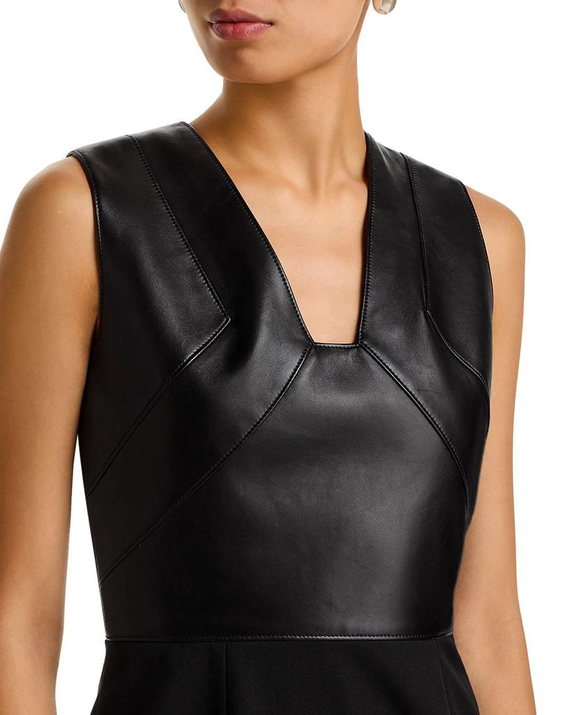 bcbg black leather dress Leather Tweed Dress Black/White / 10