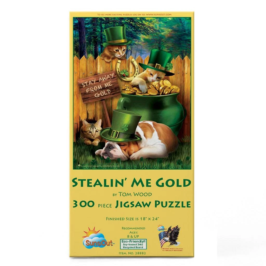 SunsOut Stealin Me Gold 300 piece Jigsaw Puzzle for Adults  St. Patricks Day 2
