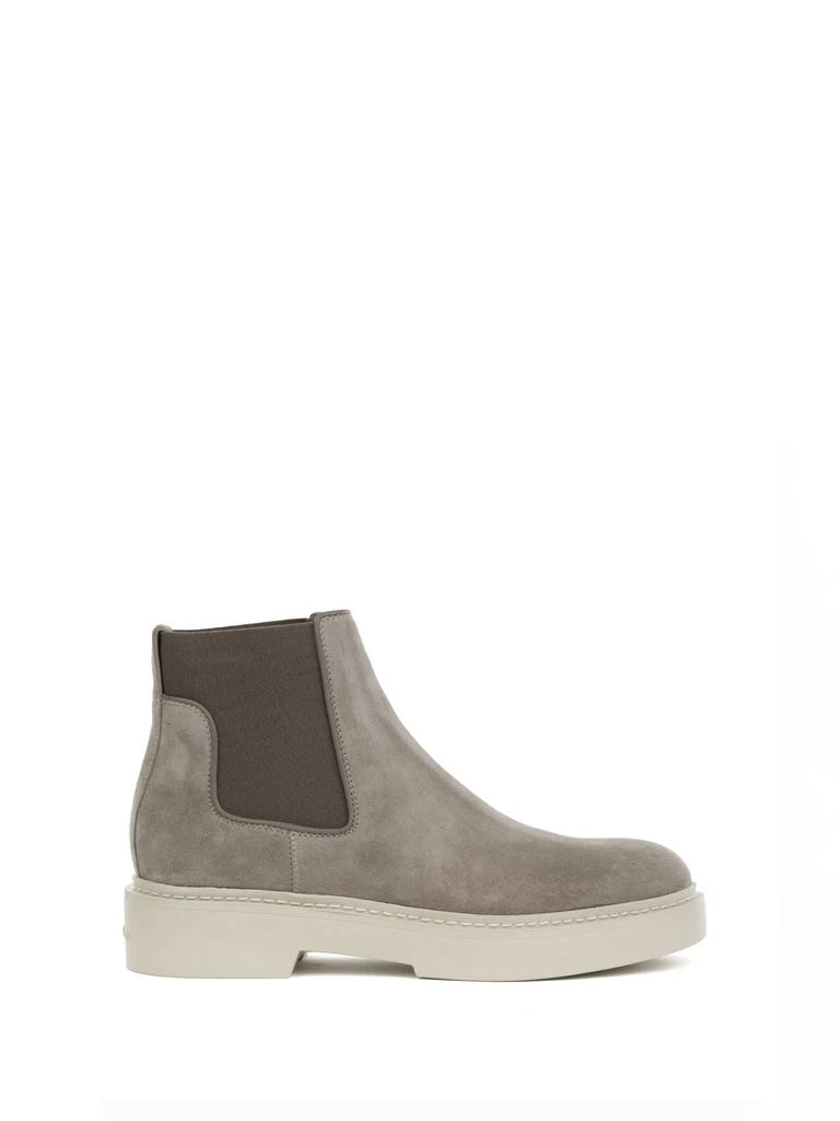 Santoni Beatles In Suede Dove Grey Women 1