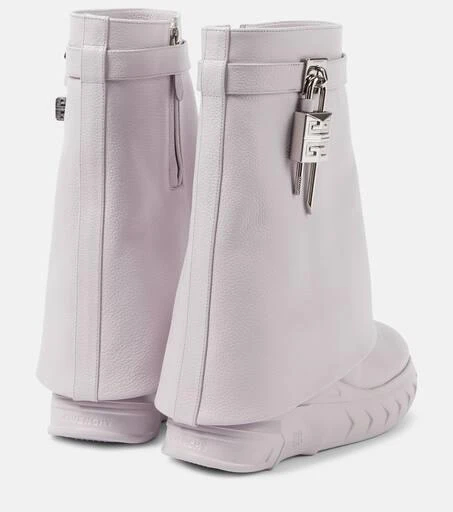 Givenchy Shark Lock leather biker boots 3