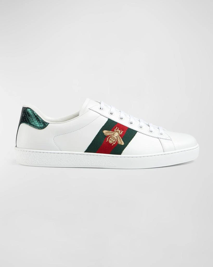 Gucci Men's New Ace Embroidered Low-Top Sneakers 1