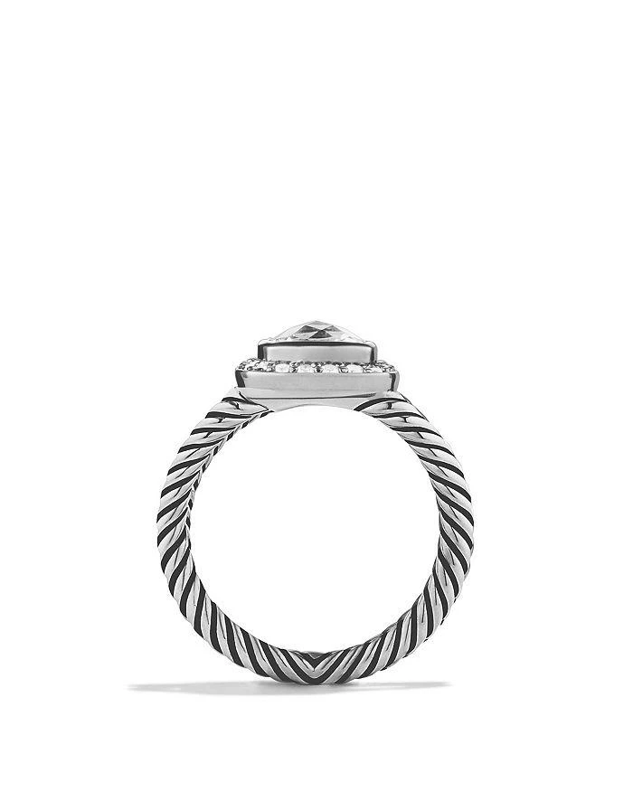 David Yurman Petite Albion Ring with White Topaz & Diamonds 4
