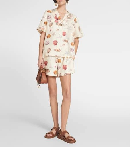 Chloé High-rise printed silk shorts 2