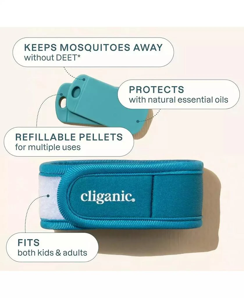 Cliganic Mosquito Repellent Refillable Wristbands - 4PK 
8 Refills 6