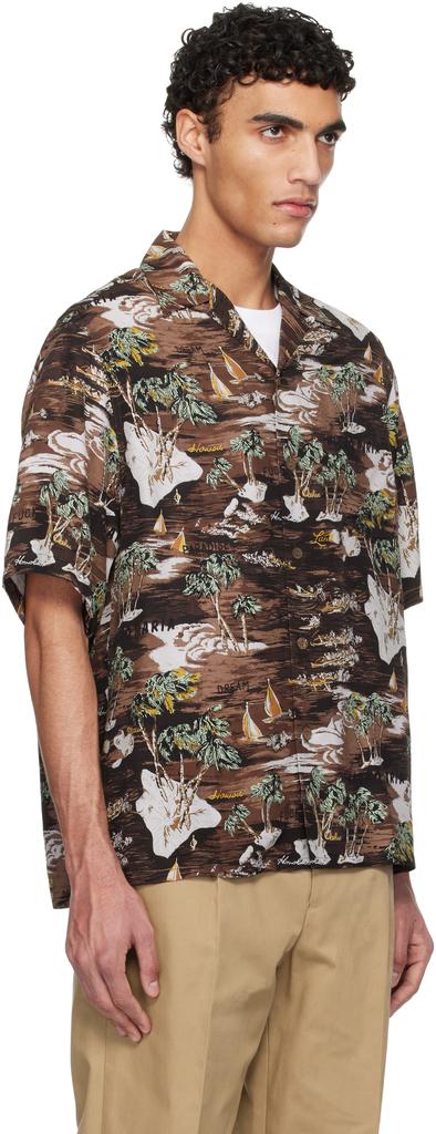 Wacko Maria Brown Rayon Poplin Shirt