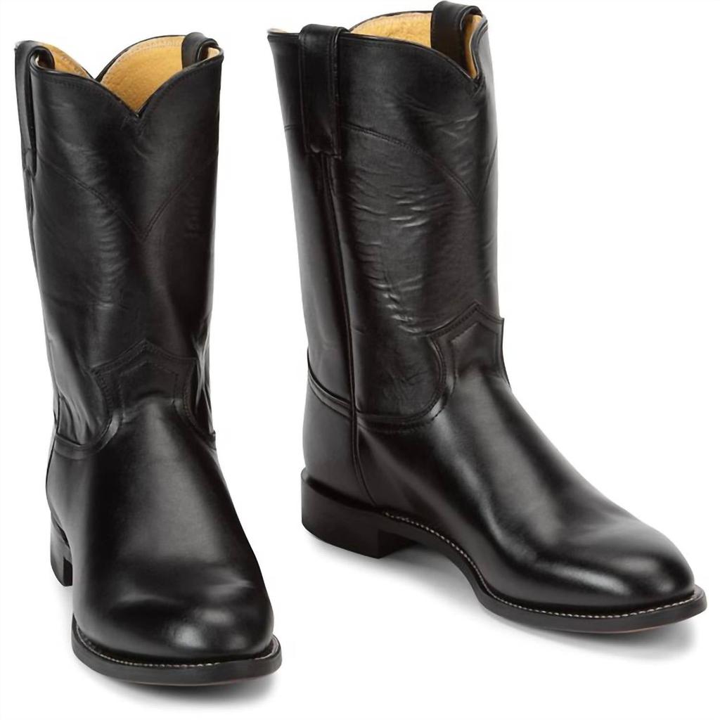 Justin Men's Roper Boots - D/medium Width In Black
